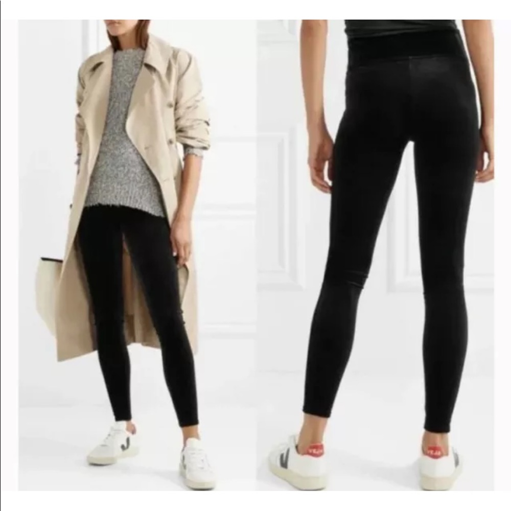 Spanx Velvet Black Leggings Large